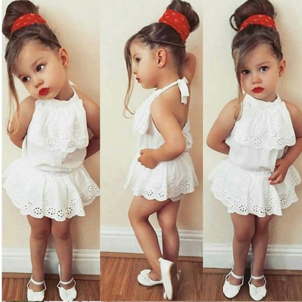 ‼️LAST ONE‼️ Pretty White Lace Cotton Romper - Picture 4 of 4